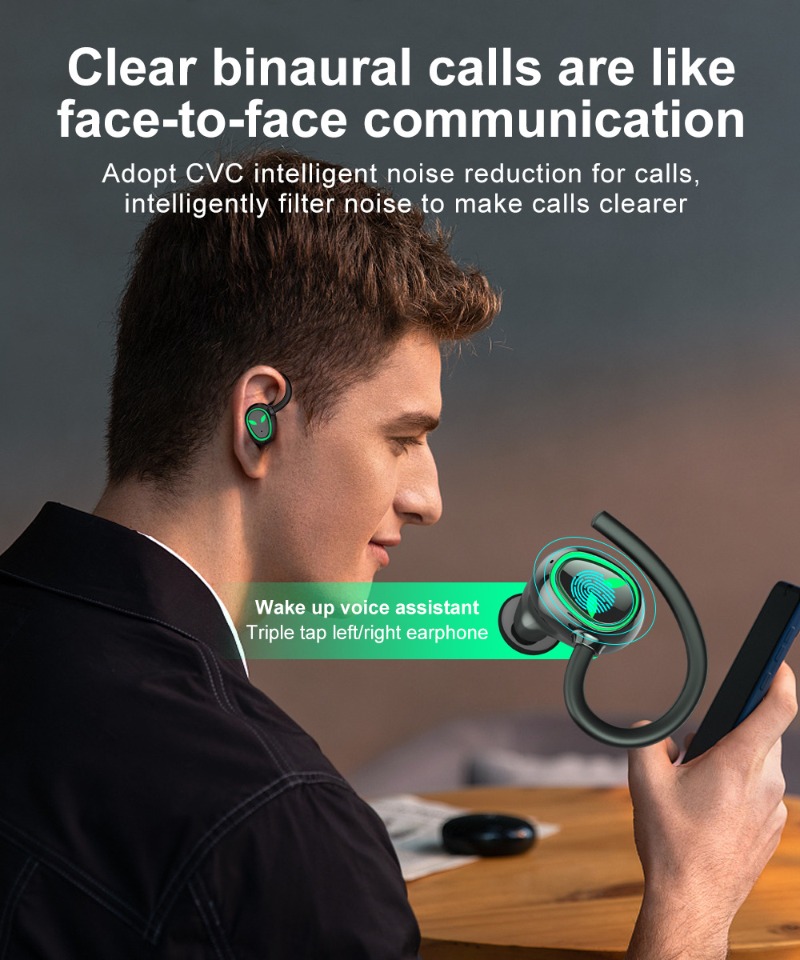 Custom sports Bluetooth earpho - Sports Earphone Hook ulasan dan harga