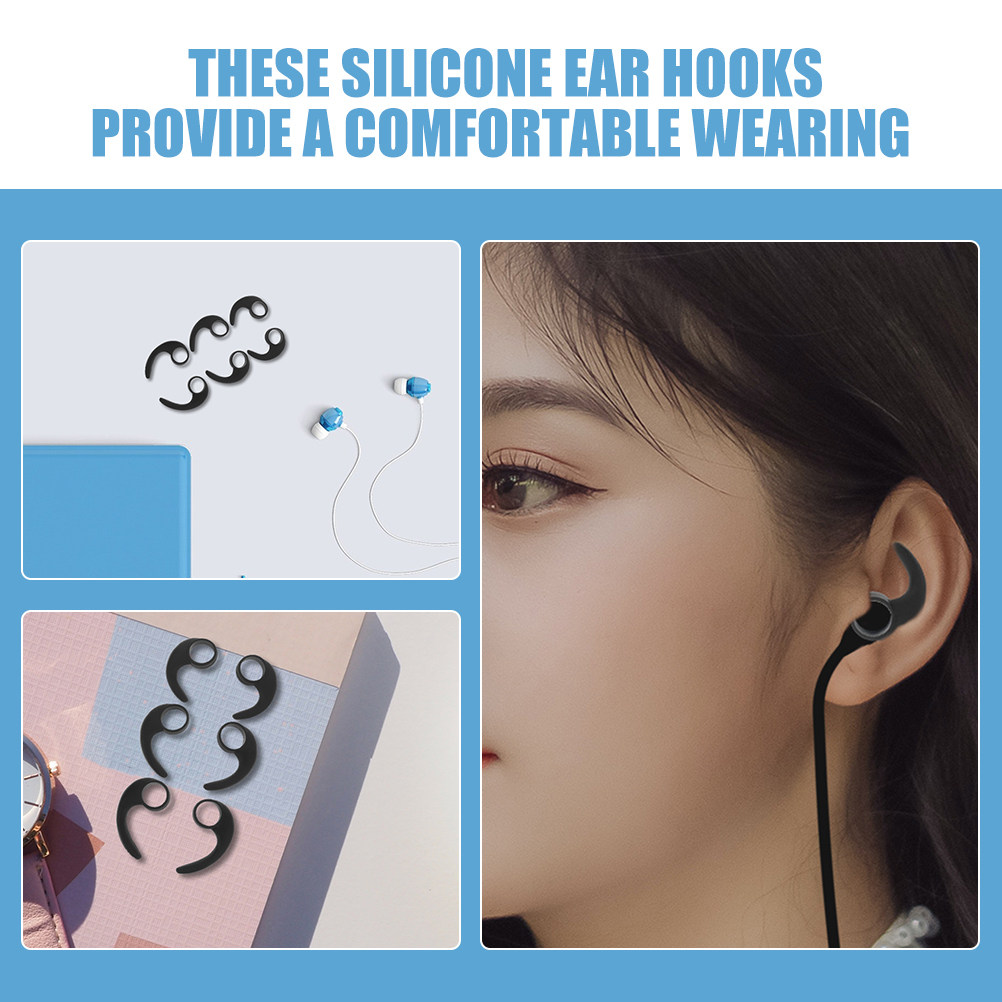 12Pcs Ear Hooks Silicone Sport - Silicone Ear Tip Replacement ulasan dan harga